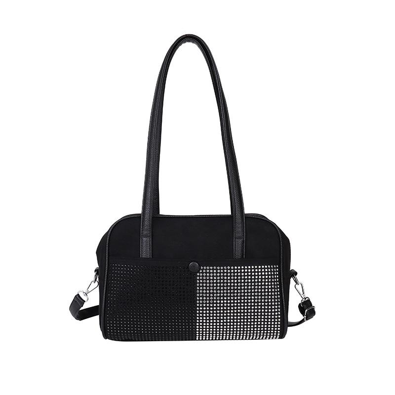 

Style Shoulder Bag Women Autumn Winter New Korean Small Crossbody Bag Rhineste Patchwork Large Capacity Commuter Underarm Bag