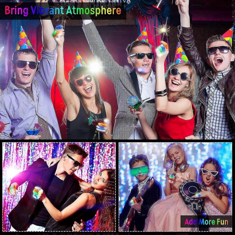 100 PCS LED Finger Lights Bright Finger Carnival Light Ring Glow Stick Little Finger Laser Festival Glow Finger Ring