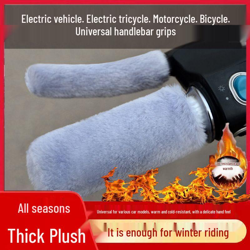 4-Piece Electric Vehicle Winter Handlebar Cover for Bikes, Motorcycles, and Scooters.