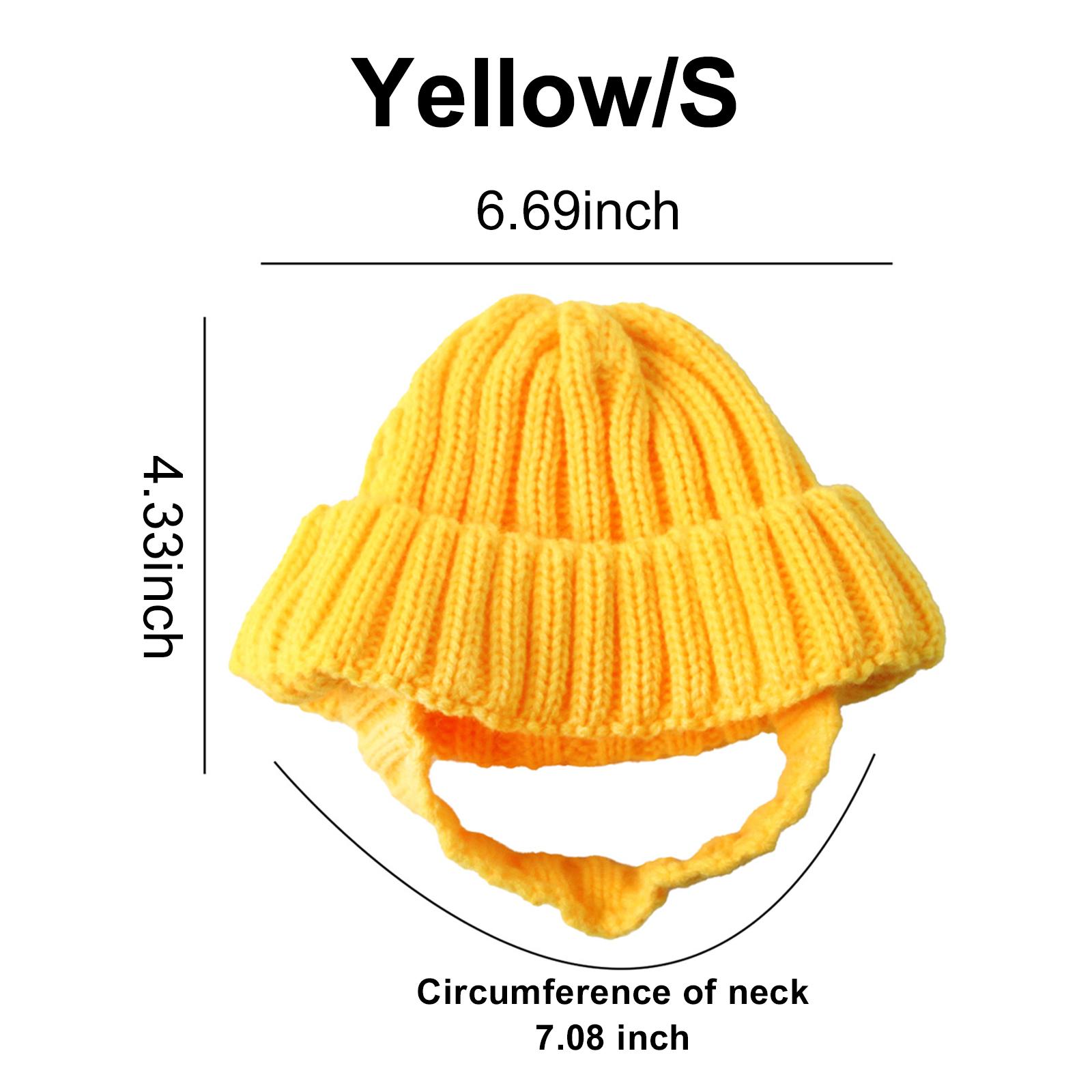 

Knitted Pet Hat with Ear Holes Winter Warmer Dog Hat Elastic Puppy Beanie Cap Christmas Pet Thermal Accessories for Dogs & Cat Size S зелений