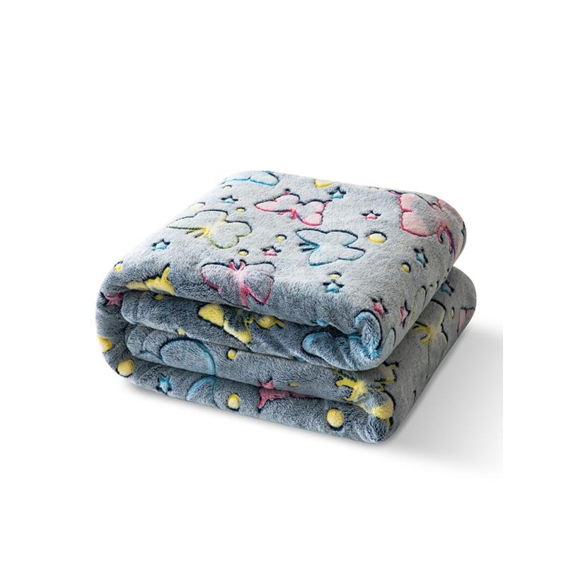 

Soft Luminescent Fleece Blanket Warm Accessory for Nighttime Outdoor Use 75 100cm