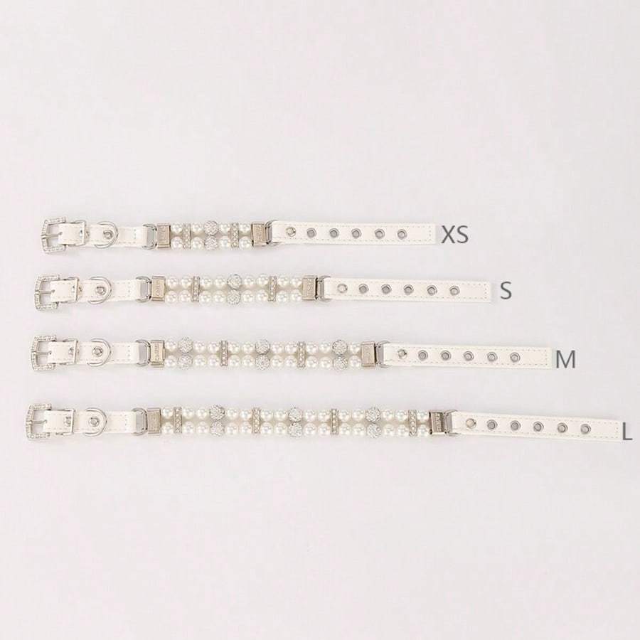 Faux Pearl Pet Collar