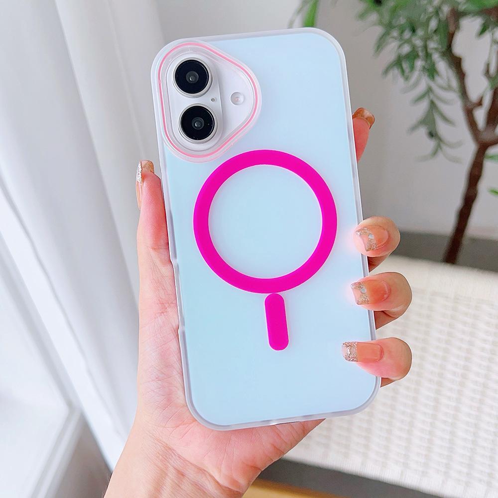 For iPhone 16 Case Compatible with MagSafe Aurora Design TPU+PC Phone Cover A