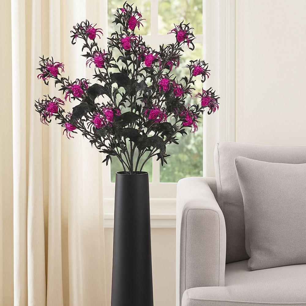 Spooky Black Halloween Bats Spiders Branch Realistic Simulation Bats Flower Happy Halloween Decor