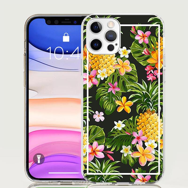 

Black White Stripes Flower Phone Case for Apple iPhone 17 Air 16 15 Plus 14 + 13 Mini 12 11 Pro Max 7 8 SE 16Max Soft Shell Cove iPhone 13 Mini