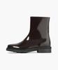 Firenze Atelier [Vibram] Minimal Line Box Leather Hidden Zipper Zip-Up Boots 9800-B [Brown Advan]