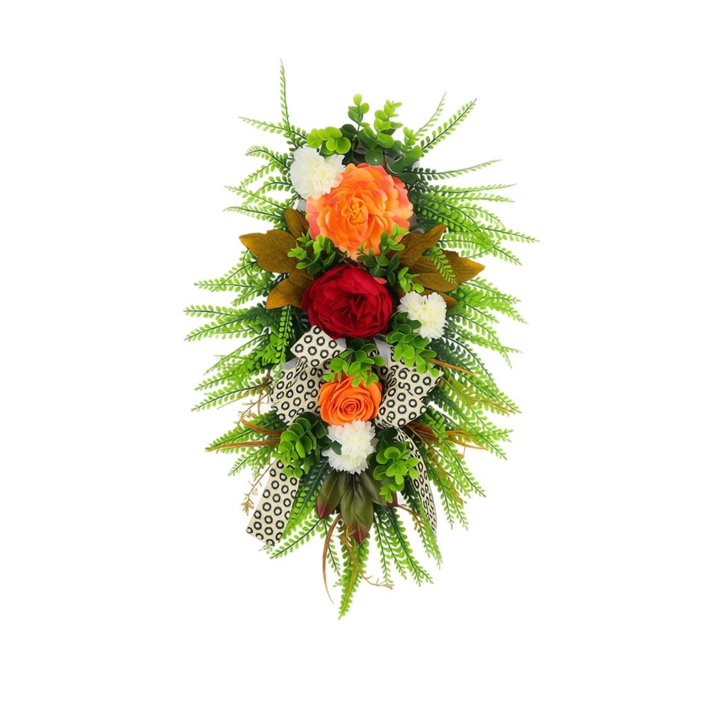 Christmas Wreath Door Hanging with LED Lights, Staircase Decoration for Indoor Home Holiday Décor