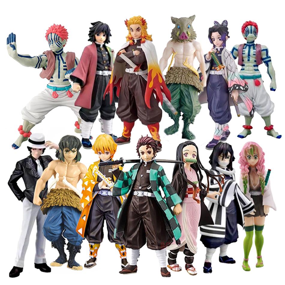 Anime Demon Slayer Kimetsu No Yaiba Figure Kamado Tanjirou Action Figure Agatsuma Zenitsu Nezuko Warrior PVC Model Toys