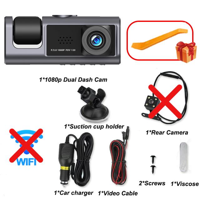 

Автомобильный видеорегистратор WIFI Dash Cam для автомобилей Камера 3-канальный 1080P Видеорегистратор Камера заднего вида для транспортного средства Черный ящик Автомобильный аксессуар NONE