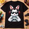 Gaming Easter Bunny T-Shirt, Rabbit Gamer Headphones Controller Tee