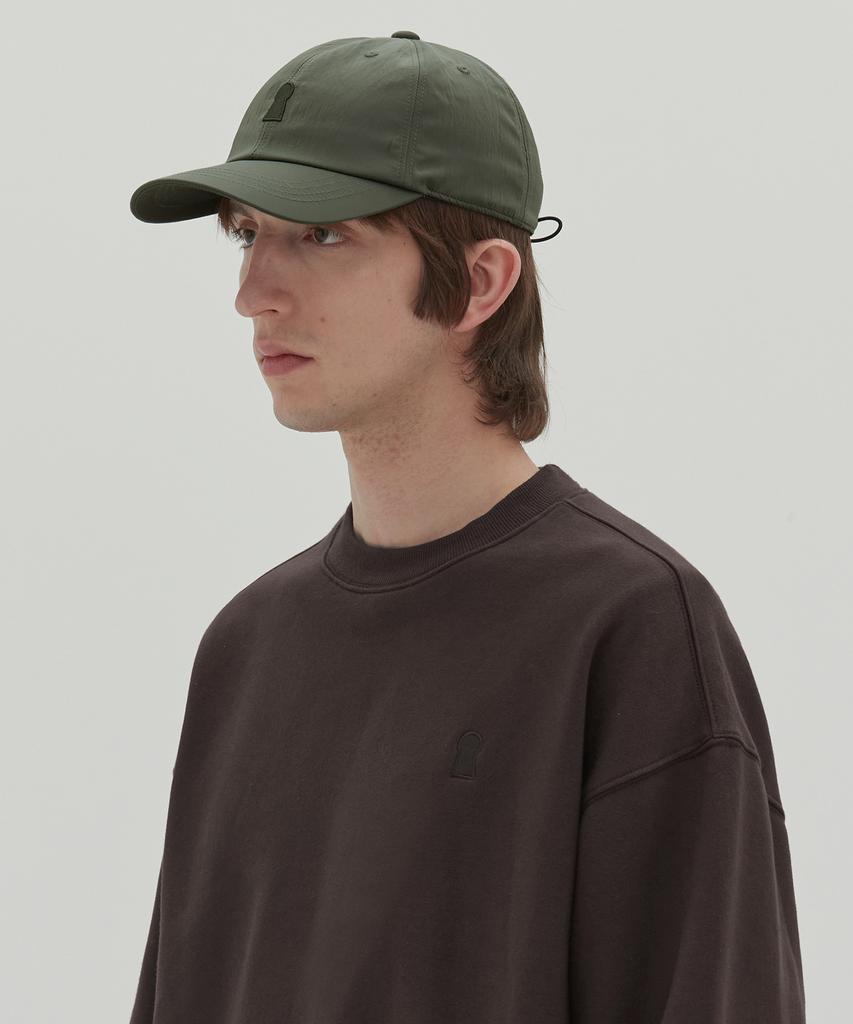 Sekeonmonollogeu Keyhole Logo Nylon Ball Cap Khaki Seac003Khaki