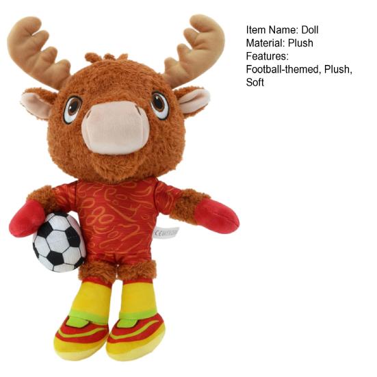 Soccer Mascot Plush Doll, FIFA Fans, Cute Collectible Memorabilia Plush for Figures for Home Decor Travel