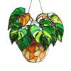 Appeso Finestra in Vetro Colorato Uccelli in Vetro Colorato Girasoli Sun Catchers Decorazioni per Finestre Interne con Catena