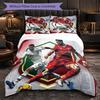 Cristiano Ronaldo Pattern 3 Pieces Bedding Set Soft Microfiber Duvet Cover with Pillow Cases for Bedroom