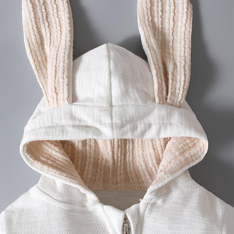 Easter Bunny Ears Hooded Romper for Girls - Spring & Autumn Style