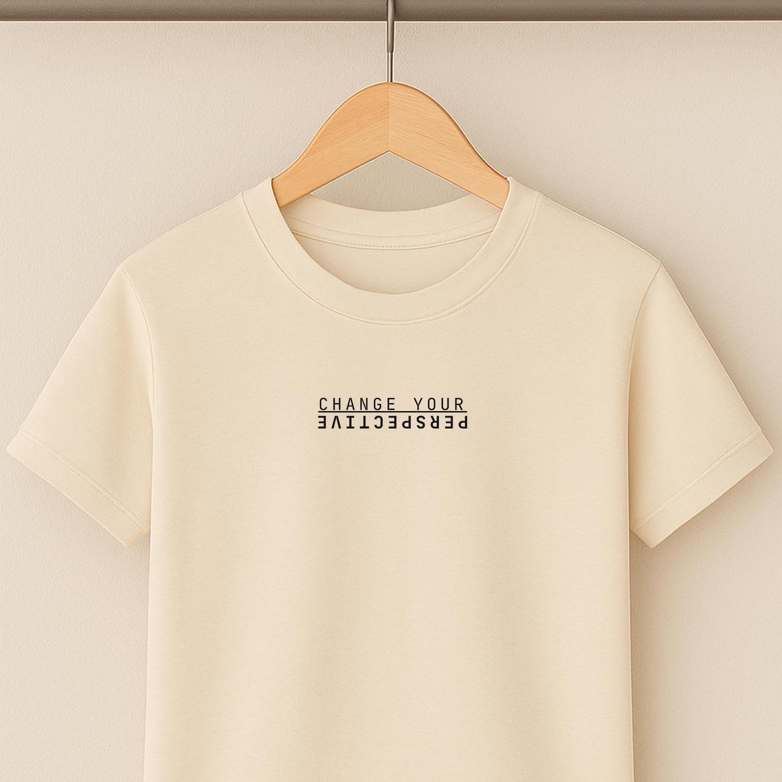 Minimalist Motivational Quote T-Shirt, Change Your Perspective Tee, Mindset Shift Top, Inspirational Shirt, Unisex Softstyle Apparel L
