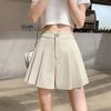 Women's Summer 2024 Slimming A-line Pleated Shorts - Trendy Petite Wide-Leg Casual Pants
