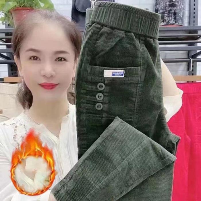 Podzimní a zimní dámské tenké jednobarevné kalhoty s vysokým pasem, úzké v oblasti kotníků, s elastickým pasem, univerzální