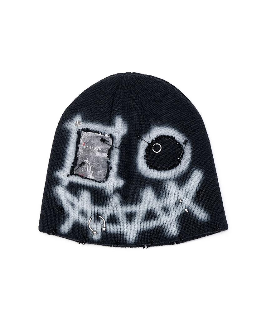 BLACKBLOND Bibbidi Goblin Graffiti Custom Beanie (Black)