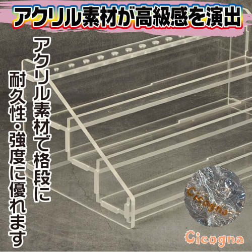 Cicogna Plastic Model Paint Shelf, Assembly Kit, Acrylic Paint Storage, Paint Rack, Paint Case, Paint Container, Storage Stand, Tiered Display (Black,