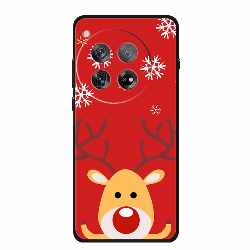 Christmas Phone Cases For Oneplus 12 12R 13 Case Black TPU Silicone For OnePlus 13 5G TPU Protective Soft Cover 1+12 1+12R 1+13