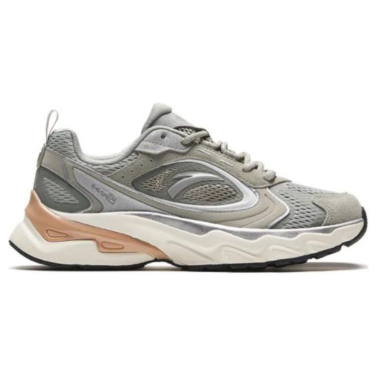 Anta Millennium Glacier Women Retro Trendy Casual Dad Shoes Light Gray Off White Gum 122428890-7