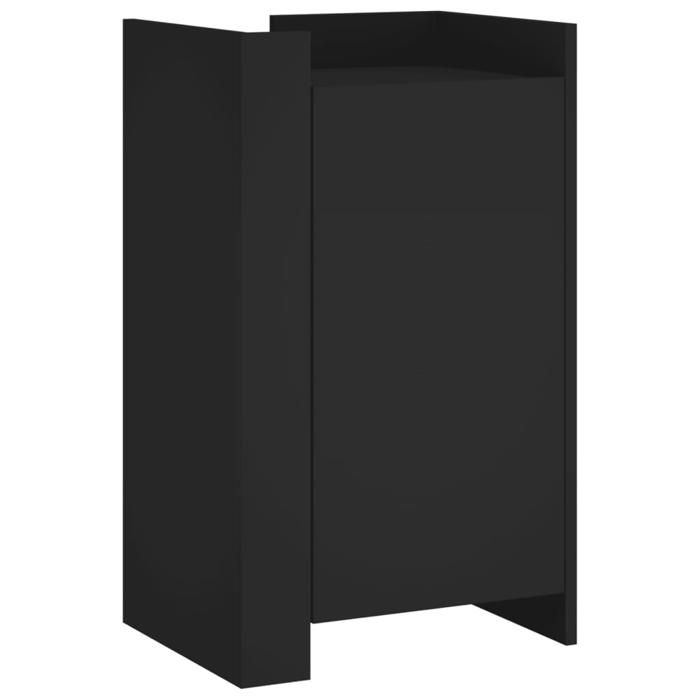 VidaXL Buffet noir 45x35x75 cm bois d’ingénierie, armoire, armoire latérale, armoire de rangement, armoire, placard, buffet 848396