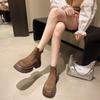 Retro British Martin boots women's 2025 autumn and winter new small super fire thick-soled heightening short boots rhubarb boots