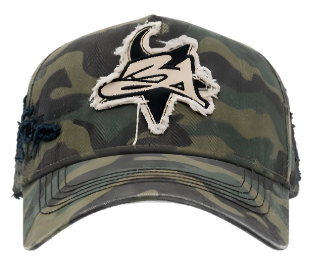 Wholesale Yo No Pesco Star Satin Lined Terry Dobby Embroidered Bling Sports Cap 5 Panel Rhinestone Brim Baseball Caps Barbas