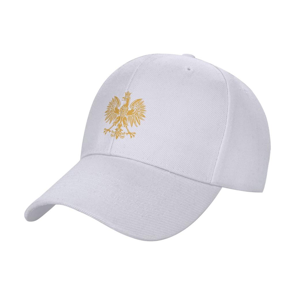 Polish Eagle Polska Poland Baseball Cap Unisex Women - Adjustable Classic Plain Hat Black