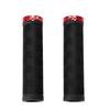 Rubber NOn Slip Bike Handle Bar Grips with Unilateral Metal Lock (red)