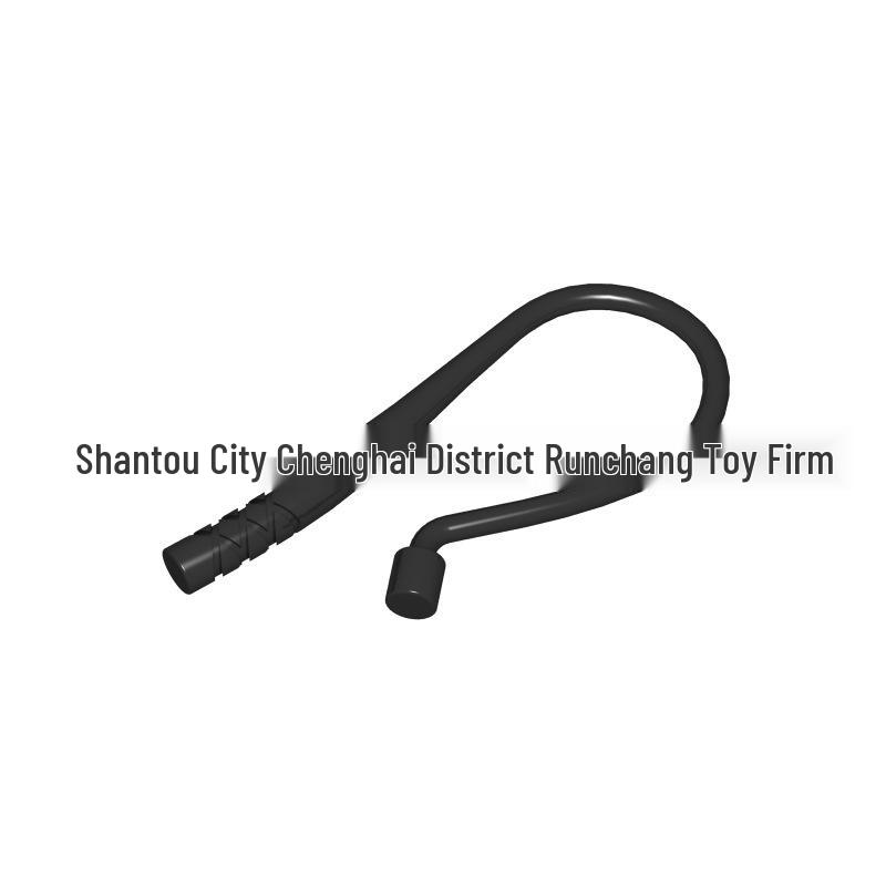 Cross-Border Small Particle Building Blocks: Minifigure Handheld Accessories Whip (Horsewhip) 50g - Compatible with 88704 50g (approx. 200 pieces) чёрный