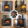 Tomersun Wood Stove Fan Heat Powered 8-Blade Stove Fan, Fireplace Fan for Wood Burning Stove/Pellet/Log Burner, w/Stove Accessories Thermometer &
