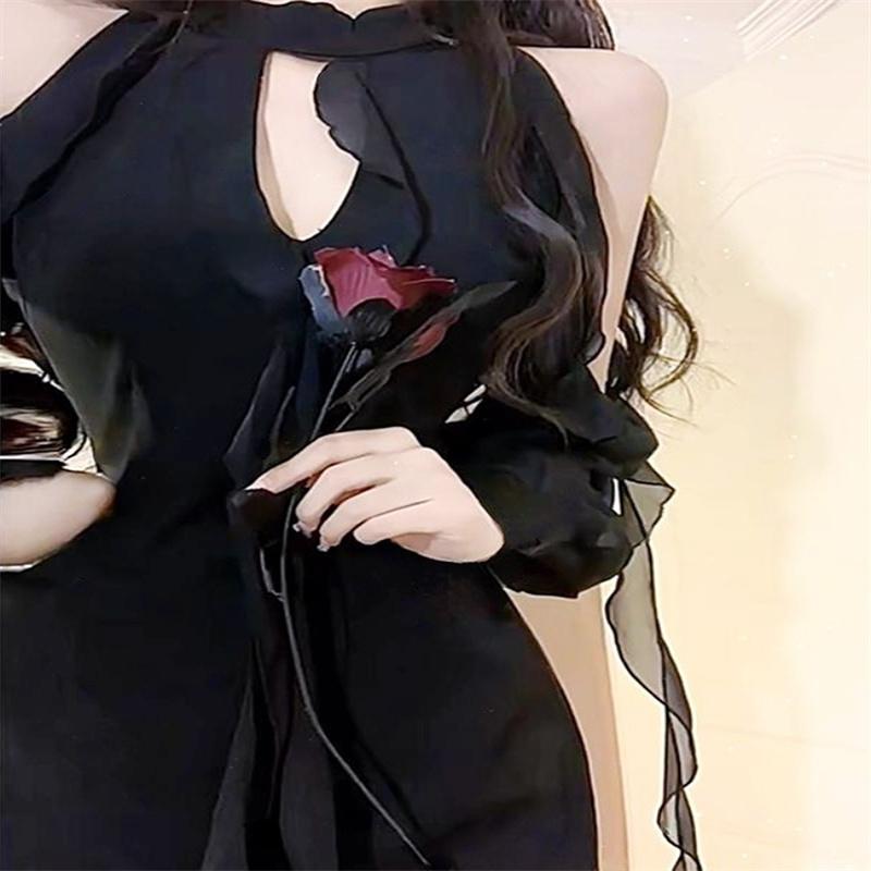 black mafia dress black wedding dress