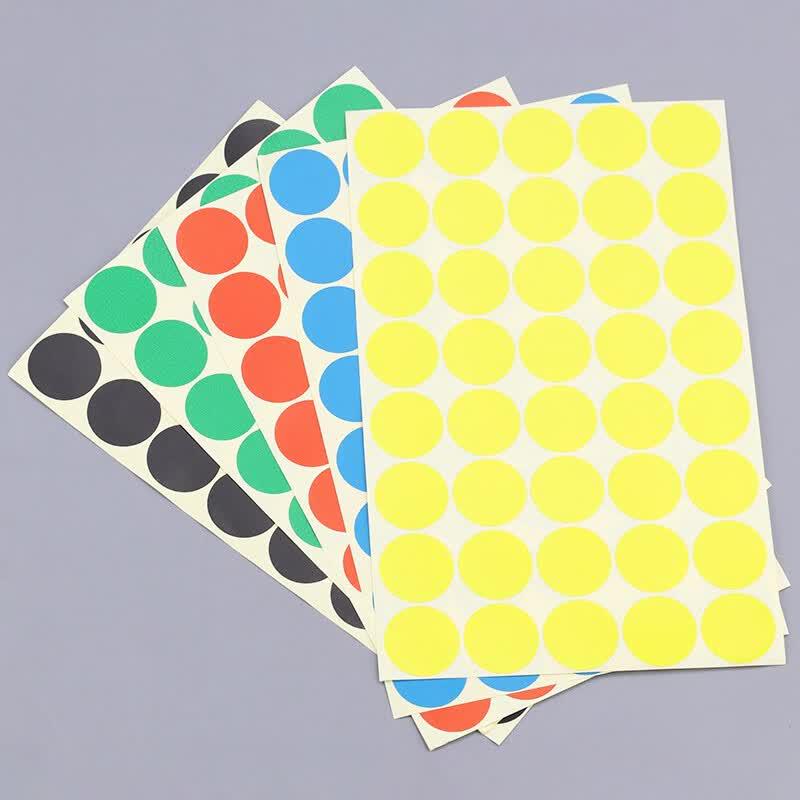 JG-1232 Round Dot A4 Self-Adhesive Color Labels
