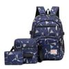 School Bag Casual Nylon Three-piece Backpack Fashion Printing Student School Bag Sports Leisure Large Capacity Backpack Men
