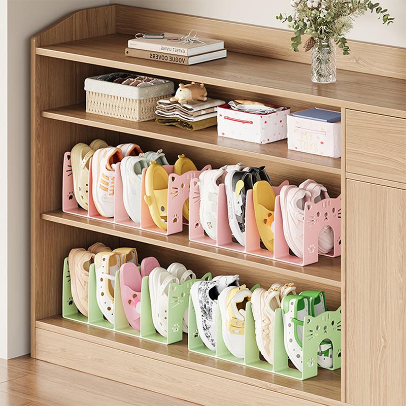 Kitten Shoe Storage Rack Shoe Rack Acrylic Box Entry-Level Simple Shoe Cabinet Partition Shoe Box Large Capacity Space Saving