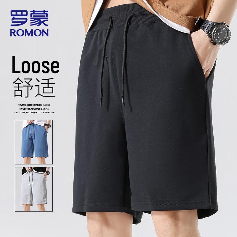 ROMON Men's Ice Silk Blend Loose Summer Shorts