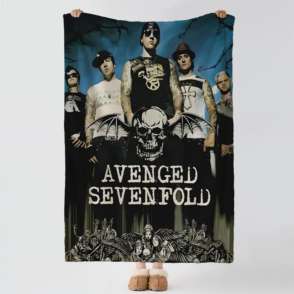 Music A-Avenged Sevenfold-d Throw Thick Comfort Flannel Quilt, Multi-scene Use Indoor Outdoor Daily Nap