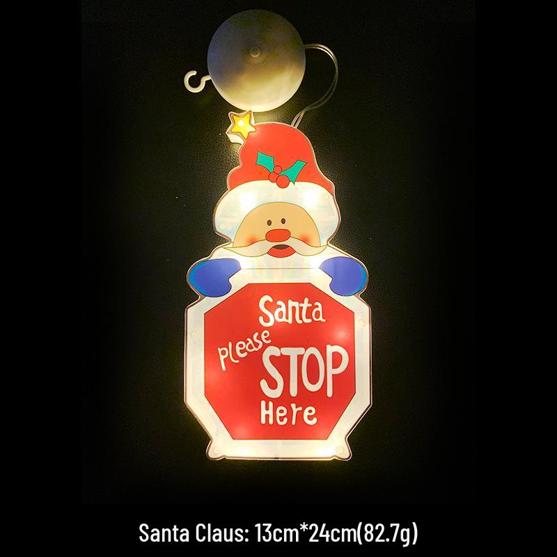 LED Christmas Tree Snowflake String Lights with Santa Claus Decoration