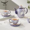 Yongfengyuan "Four Seas Peace" 17-Piece Ceramic Tea & Coffee Set