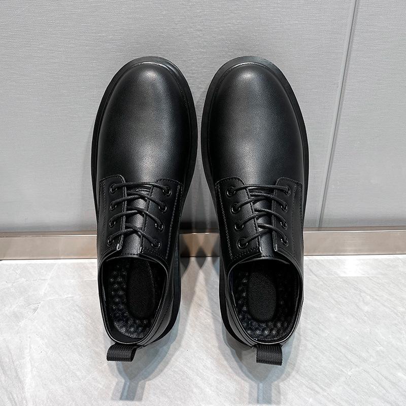 British College Style Small Leather Shoes Men'S Soft Sole Japanese Dress Inner Height Increase Small Leather Shoes 6070-T
