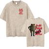 Rolig Debi Tirar Mas Fotos DTMF Vintage Tvättad T-shirt Bad Bunny Album 2026 Merch T-shirts Herr Dam Harajuku Överdimensionerad T-shirt