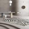 Zebra Black White Striped Area Rug Luxury Artistic Living Room Carpet Soft Comfortable Bedroom Floor Mat Decorative
