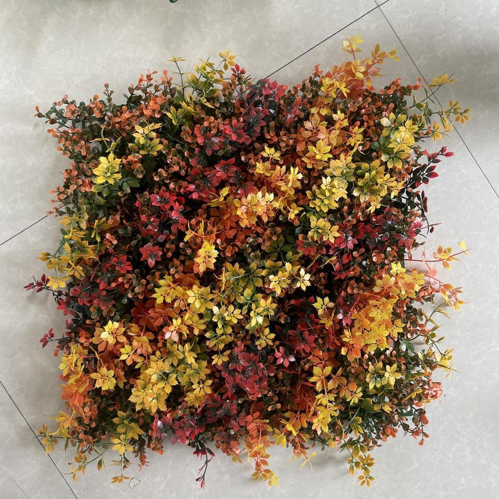 50×50cm Artificial Green Plant Wall - Plastic Vertical Garden, Fake Flower Wall, Synthetic Turf Background