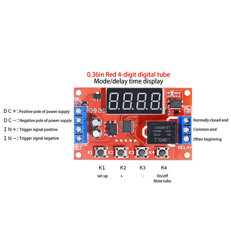 DC 5V/12V/24V Digital LED Cycle Timer Delay Relay Switch Time Relay Module DC 5V/12V/24V Digital LED Cycle Timer Delay Relay Switch Time Relay Module