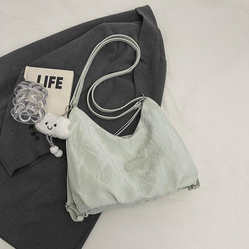 

Весенняя джинсовая сумка женская большая вместительная на плечо сумка-тоут облако сумка-мессенджер для студентов колледжа на занятия, для поездок на работу, школьный рюкзак, тренд no pendant зелёный