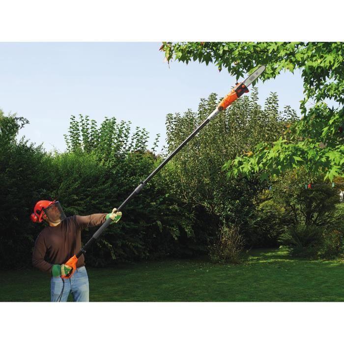 Elagueuse électrique sur perche électrique BLACK+DECKER - PS7525-QS - 800W - 25 cm - Manche extensible jusqu'à 2,44 m
