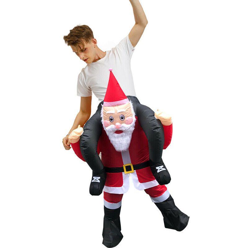 

Рождественский надувной костюм Санта-Клаус едет на взрослом, наряд для косплея
