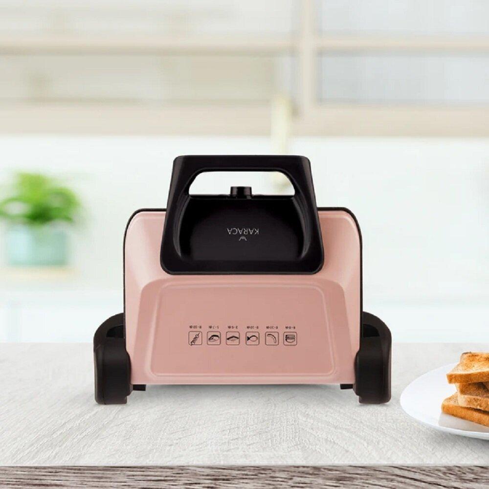 

Karaca Future Plus Bio Diamond Antibakteriyel Pearly Pink Izgara ve Tost Makinesi.